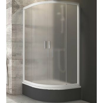 Душевой уголок Ravak Blix BLCP4-80 Sabina 80x80 3B240140ZG профиль Белый стекло Grape — фото 1, Душевые уголки четверть круга