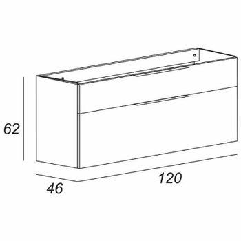 Тумба под раковину Cezares Urban 120 55161 подвесная Frassino scuro — фото 4, Тумбы под раковину