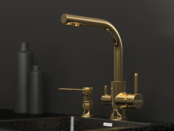 Смеситель для кухни Paulmark Essen Es213011-G Золото — фото 3, Смесители для кухни