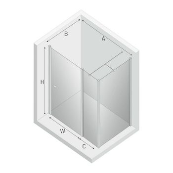 Душевой уголок New Trendy New Soleo Chrome 110х110 K-0731 профиль Хром стекло прозрачное — фото 7, Квадратные душевые уголки