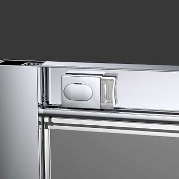 Душевая дверь Vincea Alpha 110 VDS-3AL110CLGM профиль Вороненая сталь стекло прозрачное — фото 6, Раздвижные душевые двери