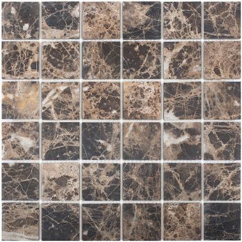 Керамическая мозаика StarMosaic Wild Stone Dark Emperador Matt JMST071 30,5x30,5 см — фото 1, Мозаика
