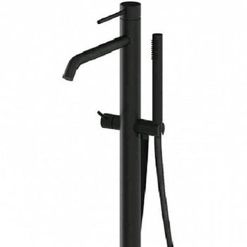 Смеситель для ванны Paffoni Light LIG032NO Черный матовый — фото 2, Смесители напольные