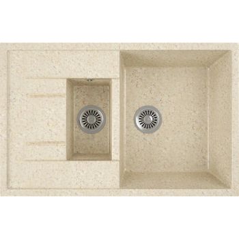 Кухонная мойка Domaci Бьелла DMC-21K DMC-21K-328 Бежевая — фото 1, Кухонные мойки