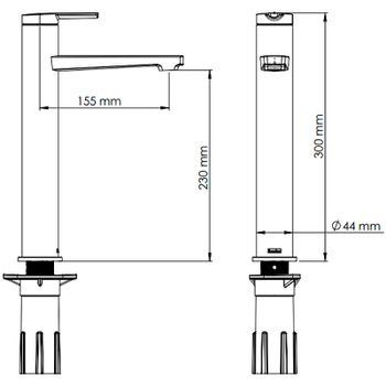 Смеситель для раковины Teska Liva Leo L E5429 Розовое золото — фото 3, Смесители для раковины