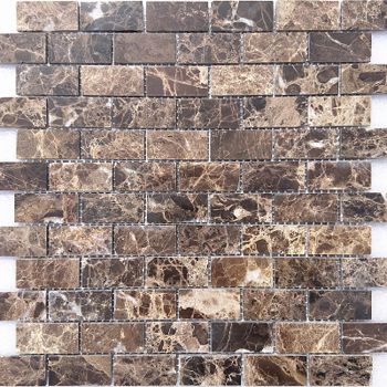 Мозаика Caramelle mosaic Pietrine 4 мм Emperador Dark POL 29,8x29,8 см — фото 1, Мозаика