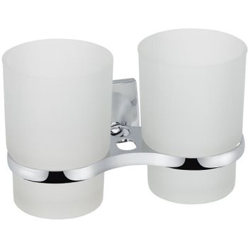 Стакан для зубных щеток Grampus Ocean GR-2007 двойной Хром — фото 1, Стаканы для зубных щеток