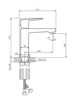 Смеситель для раковины Splenka S01.10.03 Золото матовое — фото 3, Смесители для раковины