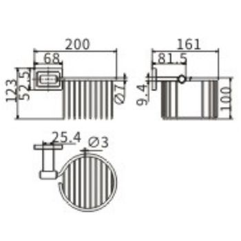 Держатель освежителя воздуха CeramaLux Gamma 12317 Хром — фото 2, Держатели освежителя воздуха