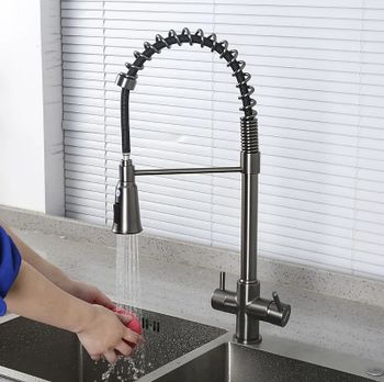 Смеситель для кухни Gappo G4398-69 Оружейная сталь — фото 11, Смесители для кухни