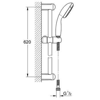 Комплект смесителей Grohe Eurosmart 124446 Хром — фото 12, Готовые комплекты для ванной комнаты