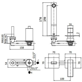 Смеситель для раковины Paffoni Elle EL104NO70 Черный матовый — фото 2, Смесители для раковины