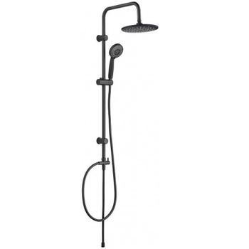 Душевая система Aquanet Passion R AF300-70-R-B 261836 Черная матовая — фото 1, Душевые стойки