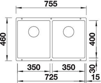 Кухонная мойка Blanco Subline 350/350-U 523578 Белая — фото 5, Кухонные мойки