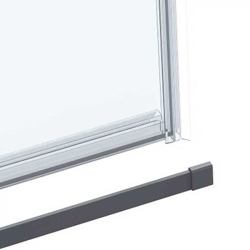 Душевая дверь Vincea Como Soft 120 VDS-1CS120CLGM профиль Вороненая сталь стекло прозрачное — фото 7, Раздвижные душевые двери