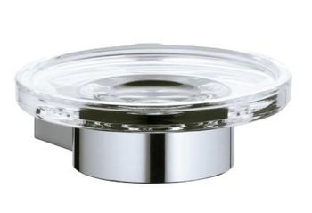 Мыльница стеклянная Keuco Plan 14955 019000 Хром — фото 1, Мыльницы