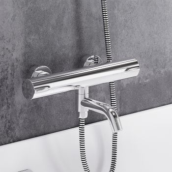 Смеситель для ванны Damixa Scandinavian Pure 363000000 с термостатом Хром — фото 3, Смеситель для ванны