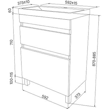 Тумба с раковиной Iddis Zodiac 60 ZOD6CBFi95K Белая — фото 7, Тумбы с раковиной