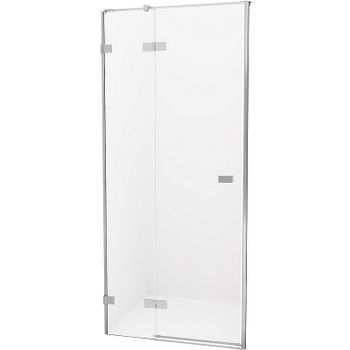 Душевая дверь New Trendy Avexa Chrome 110 L EXK-1447 профиль Хром стекло прозрачное — фото 1, Распашные душевые двери