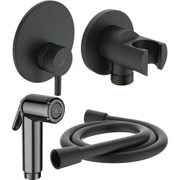 Гигиенический душ со смесителем Ideal Standard Ideal Spray BD651XG Черный матовый — фото 1, Гигиенические души