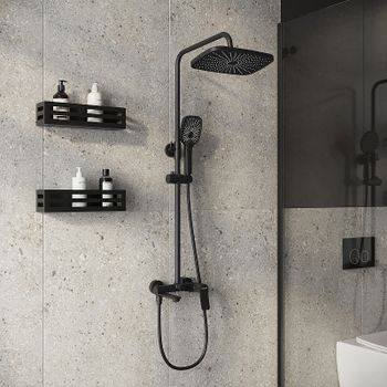 Душевая система Grossman Advans 500.K35.09.210 Черная матовая — фото 7, Душевые стойки