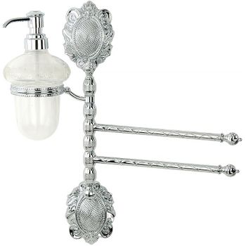 Полотенцедержатель с дозатором для жидкого мыла Migliore Cleopatra 16674 поворотный Хром — фото 1, Полотенцедержатели