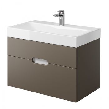 Тумба под раковину Creto Malibu 80 7-1078Cap подвесная Capuchino — фото 2, Тумбы под раковину