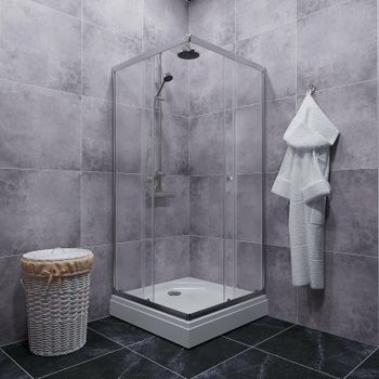 Душевой уголок Triton Вента-Хром 80х80 Щ0000049620 профиль Хром стекло прозрачное — фото 1, Квадратные душевые уголки