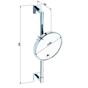 Товар: Косметическое зеркало Bemeta Beta 132201172 Хром - фото 2 Косметическое зеркало Bemeta Beta 132201172 Хром — фото 2, Косметические зеркала