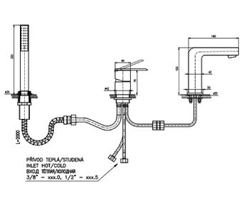 Смеситель на борт ванны Rav Slezak Loira LR565.5YZ Золото — фото 3, Смесители на борт ванны