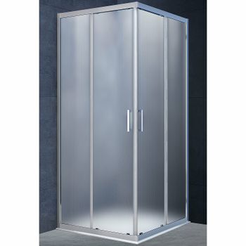 Душевой уголок Vincea Alpha 90x90 VSS-3AL900MT профиль Хром стекло текстурное — фото 1, Квадратные душевые уголки