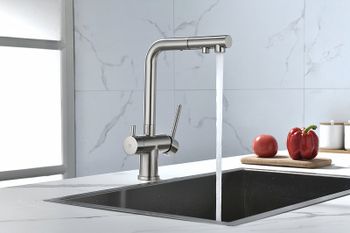 Смеситель для кухни Paulmark Serpentine Se213222-NI Никель — фото 10, Смесители для кухни