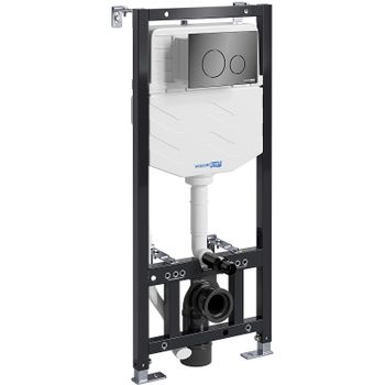 Инсталляция WasserKRAFT Aller 10TLT.010.ME.PB02 для унитаза с Черной глянцевой клавишей смыва — фото 1, Инсталляции для унитазов