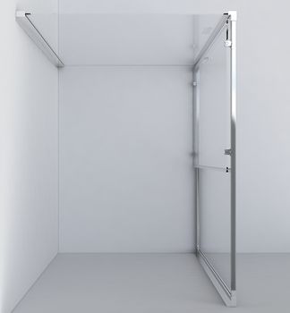 Душевой уголок Vincea Garda 140x90 VSR-1G9014CLGM профиль Вороненая сталь стекло прозрачное — фото 5, Прямоугольные душевые уголки