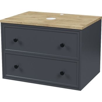 Тумба под раковину Iddis Torr 70 TOR70DVi95K подвесная Темно-серая — фото 1, Тумбы под раковину