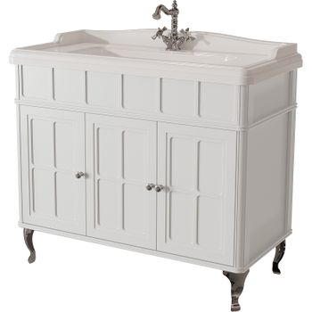 Тумба под раковину Caprigo Borgo 100 33414-B231 Белая матовая — фото 1, Тумбы под раковину