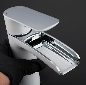 Смеситель для раковины Gappo G48 G1048-8 Белый Хром — фото 5, Смесители для раковины