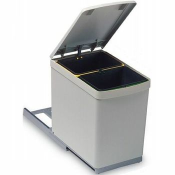 Система сортировки мусора Alveus Albio 10 2x7.5 L 1090332 Серая — фото 1, Системы сортировки мусора