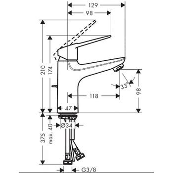 Смеситель для раковины Hansgrohe Novus Loop 71081000 Хром — фото 5, Смесители для раковины