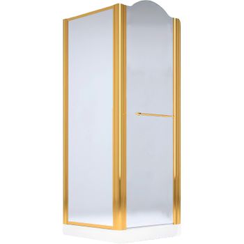 Душевой уголок Migliore Diadema 90x90 R 22672 профиль Золото стекло матовое — фото 1, Квадратные душевые уголки