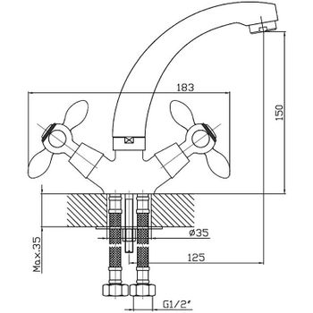 Смеситель для раковины Agger Retro  A1901100 Хром — фото 8, Смесители для раковины