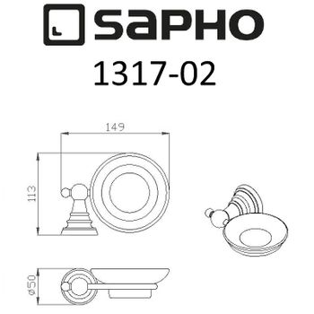 Мыльница Sapho Diamond 1317-02 Хром — фото 2, Мыльницы