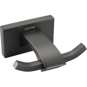 Двойной крючок Gappo G0705-29 Оружейная сталь — фото 1, Крючки для полотенец