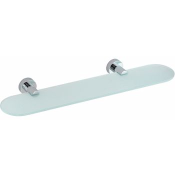 Стеклянная полка WasserKRAFT Donau K-9424 Хром — фото 1, Полки для ванной и душа