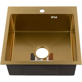 Кухонная мойка Fabia 50х50 50503Z Золото — фото 2, Кухонные мойки