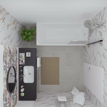 Шторка на ванну Triton Соло-Блэк 75х140 Щ0000051154 профиль Черный стекло прозрачное — фото 4, Шторки для ванной распашные