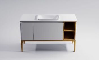 Тумба под раковину Astra Form Капелла 80 03110007 подвесная Белая — фото 20, Тумбы под раковину