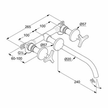 Смеситель для раковины Kludi Nova Fonte 201460539 Хром — фото 3, Смесители для раковины