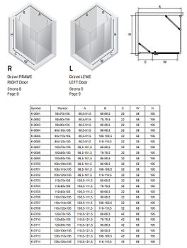Душевой уголок New Trendy New Soleo Chrome 90x70 K-0691 профиль Хром стекло прозрачное — фото 8, Прямоугольные душевые уголки