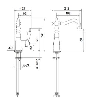 Смеситель для раковины Migliore Oxford 19217 Состаренный хром — фото 2, Смесители для раковины